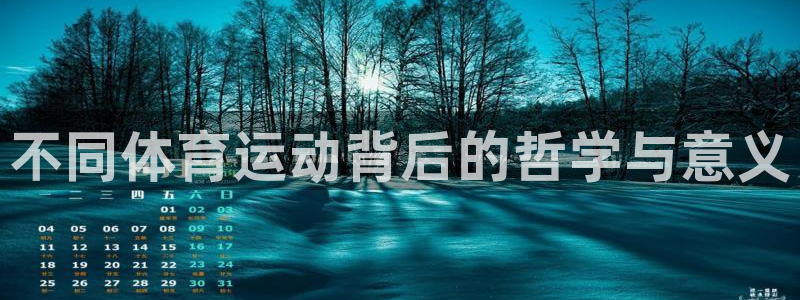 不同体育运动背后的哲学与意义